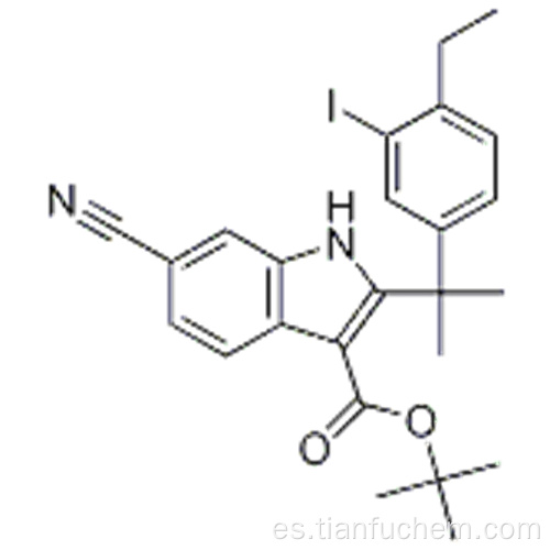 6-ciano-2- (2- (4-etil-3-yodofenil) propan-2-il) -1H-indol-3-carboxilato de terc-butilo CAS 1256584-75-4